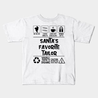 Santa's Favorite Tailor Santa Claus Kids T-Shirt